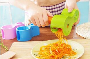 1PC Spiral Vegetable Slicers Double Grater Round Mandoline