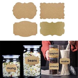 250Pcs/Roll DIY Kosong Kraft Label Buatan Tangan Baking
