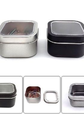 1Pcs With Transparent Window Lid Tin Jars Tin Box Sample