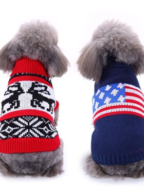 Warm Pet Dog Clothes Dog Reindeer Sweaters New Year