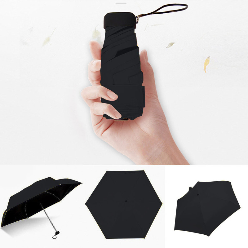 Flat Lightweight Umbrella Parasol Folding Sun Umbrella Mini