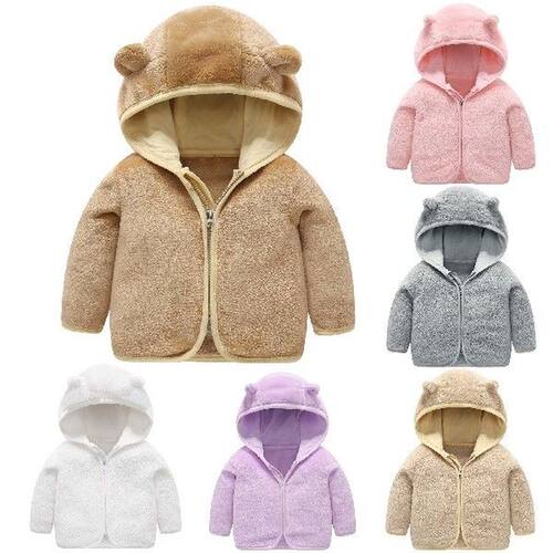 Warm Fleece Coat Baby Boys Girls Clothes Winter Keep Warm