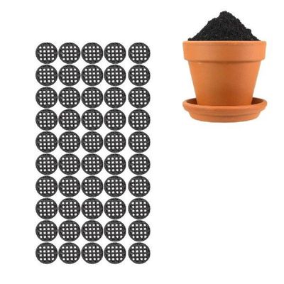 50PCS Flower Pot Hole Mesh Pad Bonsai Pot Bottom Grid Mat