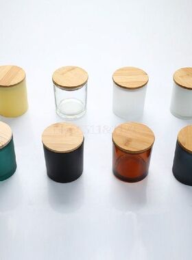 1 Piece Frosted Glass Jar Candle Cup Empty Container