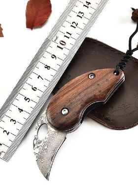 Mini folding knife Damascus steel key chain knives vg 10