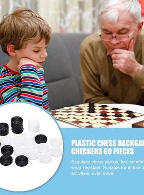 30pcs Plastic Checkers Pieces 22mm Backgammon Chess Pieces