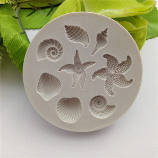 Tpxckz Birthday Cake Mold DIY Ocean Conch Sea Shells