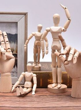 Wooden Hand Man Wood Drawing Mannequin Modle Artist Limbs