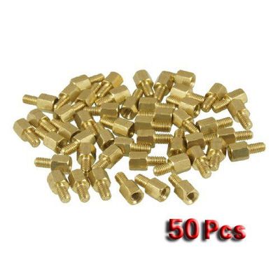 Promotion!  50 Pcs Brass Screw PCB Standoffs Hexagonal