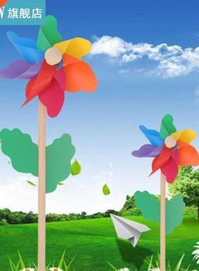 Wood Windmill Wind Spinner Pinwheels Home Garden Yard Decora