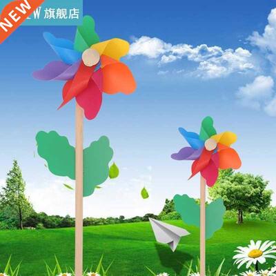 Wood Windmill Wind Spinner Pinwheels Home Garden Yard Decora