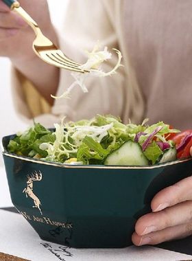 Salad Bowl Kitchen Utensil Ceramic Serving Bowls Luxury