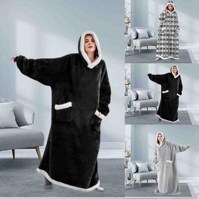 Blanket Hoodie Gifts For Women  Wearable Long-Length Hooded