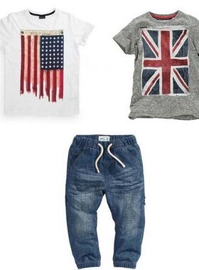 3pcs Summer kids clothes baby boy Children's clothin