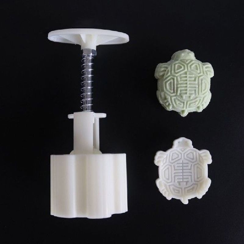 50g Moon Cake Mold Turtle Stamp Barrel Mooncake Hand