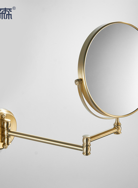 Bathroom Mirror Brass round Mirror Wall-Mounted Bathroom