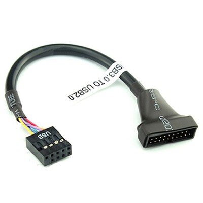 1Pcs 19/20 Pin To 9 Pin USB 2.0 Male to USB 3.0 Female Mothe