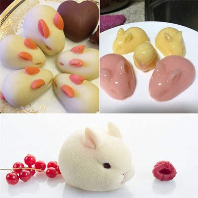 Silicone Mold 3D Rabbit Mousse Cake Baking Pan Easter Day