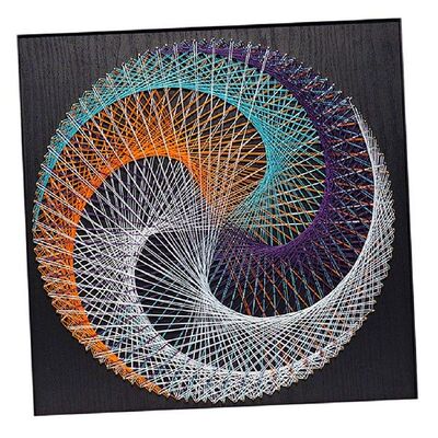 Vintage String Craft Geometric D Figure -- String Art Kits