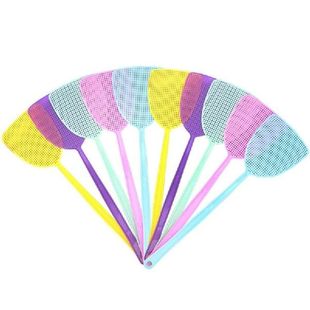 Promotion! Fly Swatter 10 Pack Plastic Long Handle Fly Swat