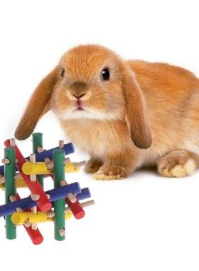 Rabbit Wood Knot Nibble Chew Ball Toy Teeth Grinding