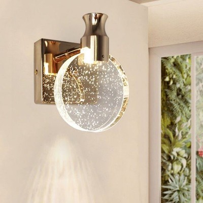 Warm White Crystal Wall Lamp Modern Minimalist Home Decor Mi