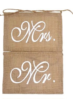 1 Pair String Flag Creative Decorative Wedding Party Banner