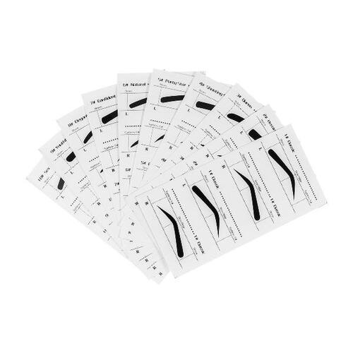 Frcolor 10PCS Stencils Adhesive Eye Brow Grooming Shaping