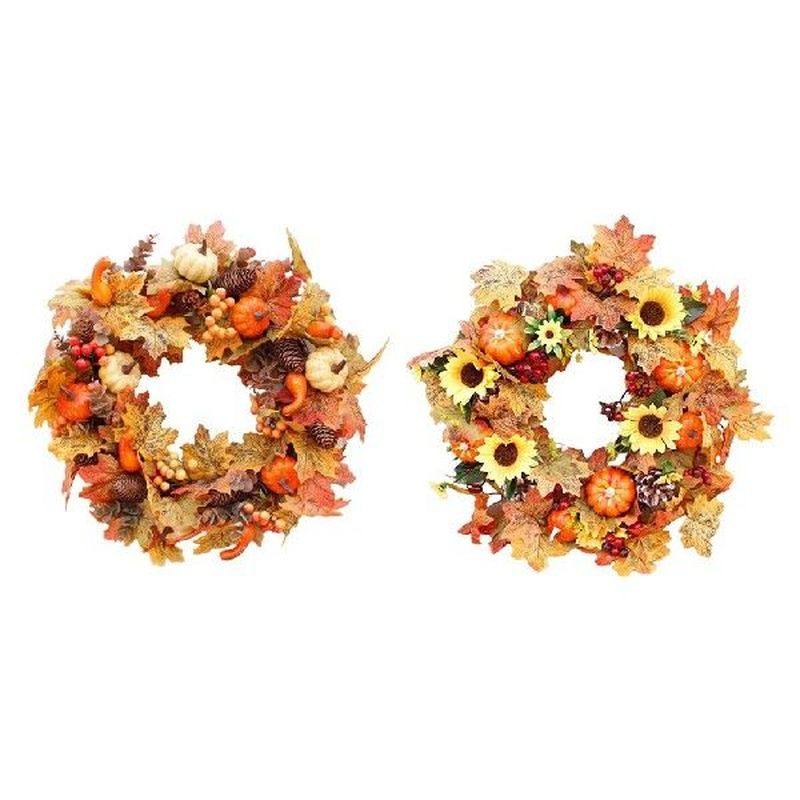 maple leaves wreath 20 autumn door wreath with pum