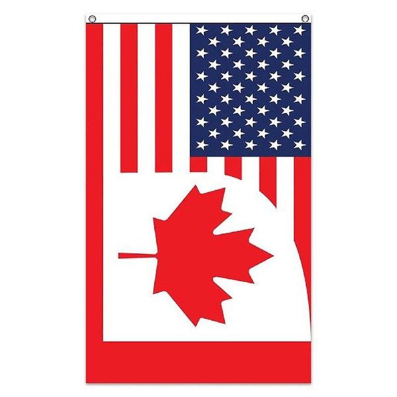 90 x 150cm america canada polyester flag canada us