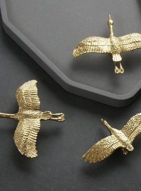 2 Sizes Wild Goose Shape Brass Cabinet Handle Creative