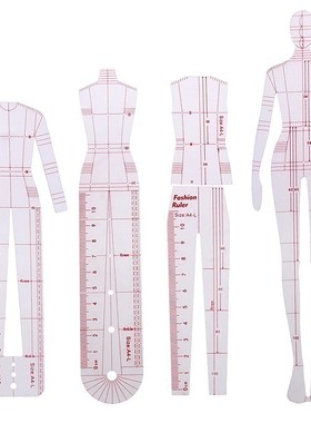 5pcs/set Women Fashion Drawing Ruler Figure Drawing Templat
