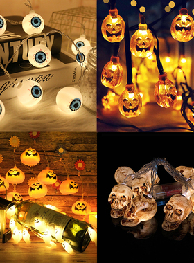 1.5m 10Led Halloween Pumpkin Ghost Skeletons Bat Spider Led