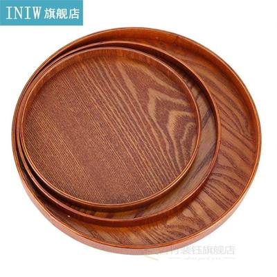 Wood Serving Tray Wooden Plate Tea Food Server Dishes Water