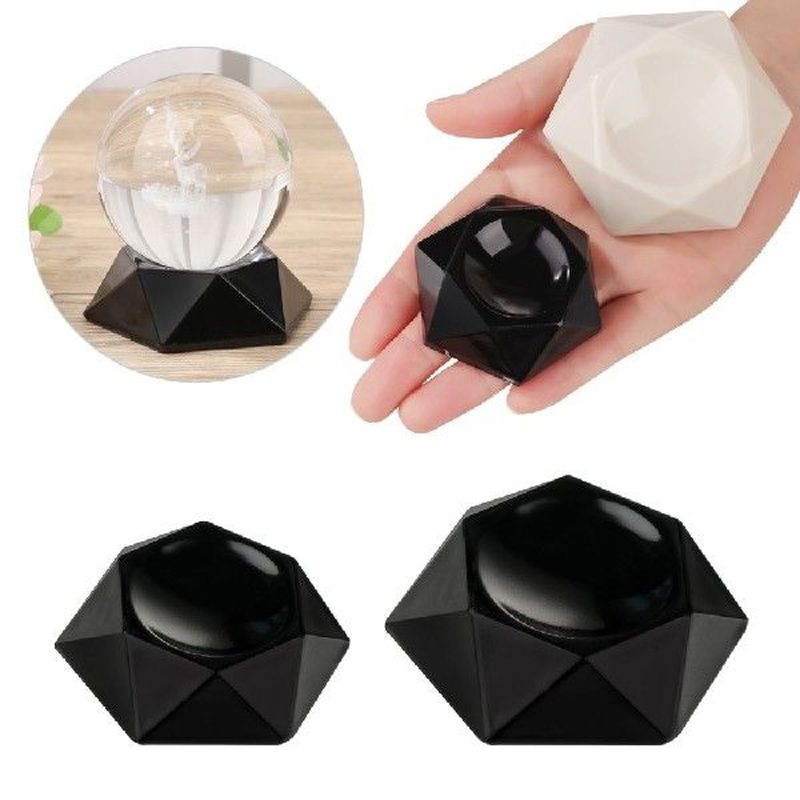 1PC Hexagonal Crystal Ball Stand Ball Display Holder Ball
