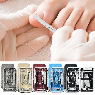 Nail Clipper Set 19Pcs Pedicure Kit With Stainless Steel