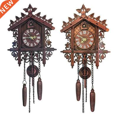 Vintage Wooden Hanging Cuckoo Wall Clock for Living Room Hom