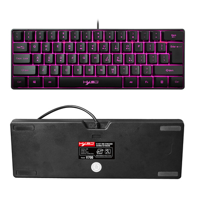 NEW V700 USB Wired Gaming Keyboard 61 Keys Multi Game