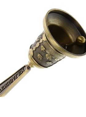 1Pc Hand Bell Retro Hand Call Bell Loud Handbell Wedding