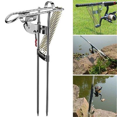 Stainless Steel Fishing Rod Holder Rack Automatically Pulls