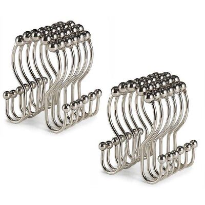 12pcs Shower Curtain Hooks Stainless Steel Curtain Rings