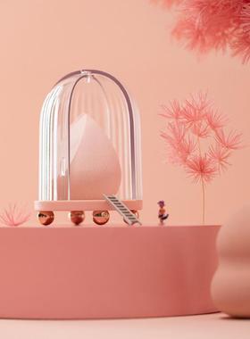 Cosmetic Puff Storage Box Ventilated Mildew And Dustproof