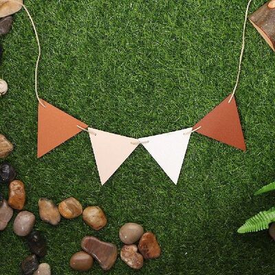 12 Flags Leather Banners Bunting Garland Camping Tent