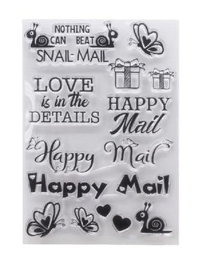 Segel Karet Transparan Dekoratif Cap Bening Silikon Surat