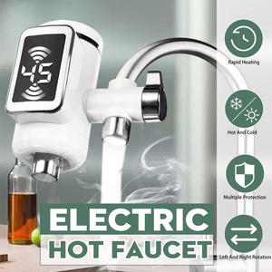 Electric Hot Faucet Water Heater Tap Kitchen Cold Heating Fa