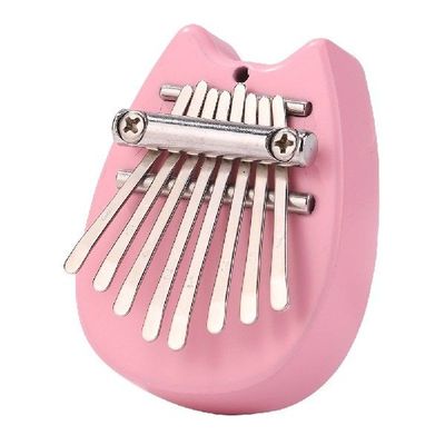 Mini Cat 8-Key Pine Wood Plate Kalimba Thumb Piano Mbira