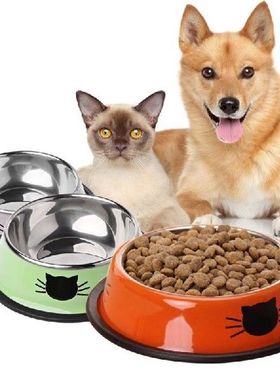 Mangkuk Makanan Anjing Kucing Anti Selip Tebal Perlengkapan