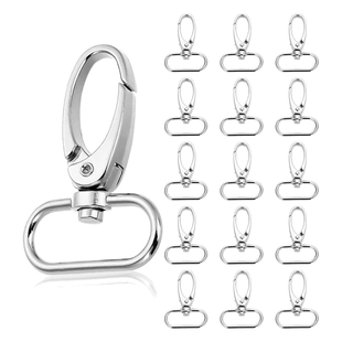 30 Pcs Keychain D-Rings Snap Hook LobsterSwivel Keyring Clas