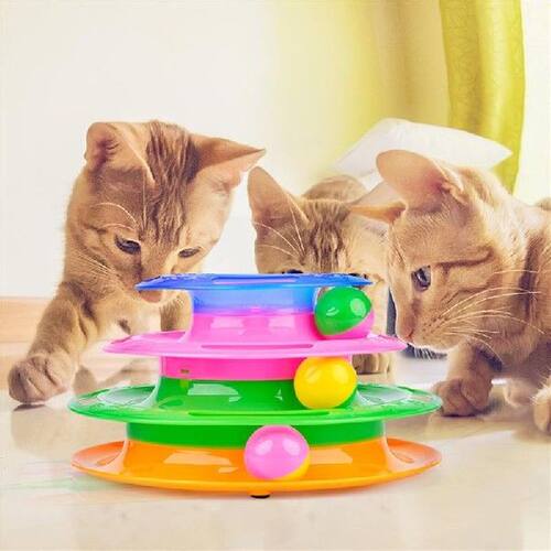 Three Layer Intellectual Track Tower Funny Cat Toy