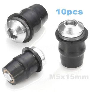 10pcs Motorcycle Windshield M5 Screw M5x15mm Red